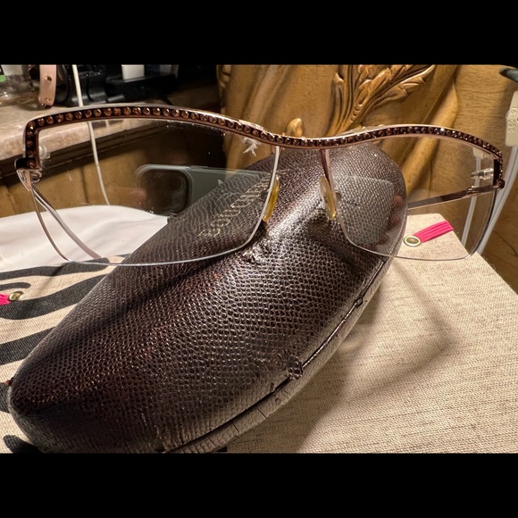 Boucheron brown Rhinestone Optical glasses - Picture 3 of 13